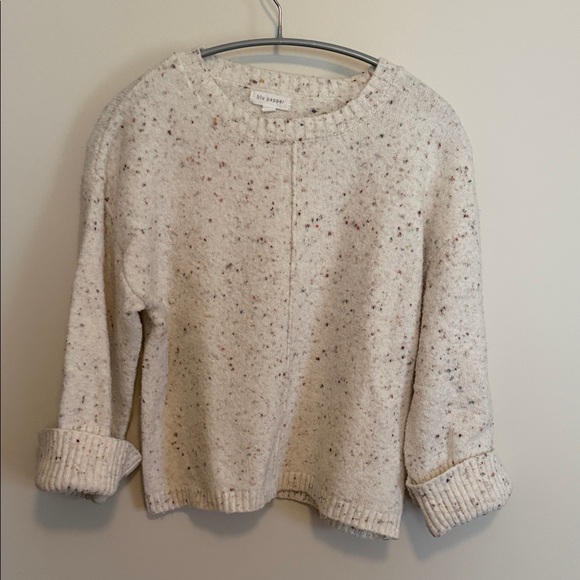 Madewell Sweaters - Madewell Cream Speckled Crew Neck Sweater